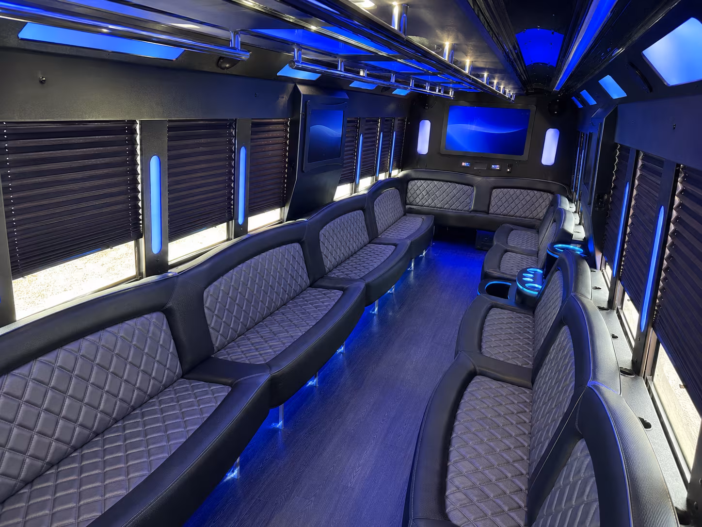 Fort Lauderdale Private Event Transportation party bus interior