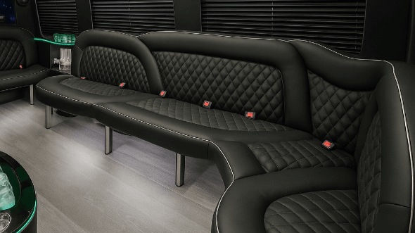 Interior of Charter Bus Company Pembroke Pines's 15 Passenger Party Bus in Pembroke Pines