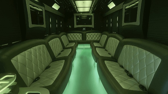Interior of Charter Bus Company Miramar's 25 Passenger Party Bus in Miramar