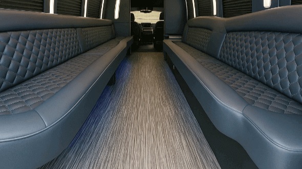 Interior of Charter Bus Company Miramar's 30 Passenger Party Bus in Miramar