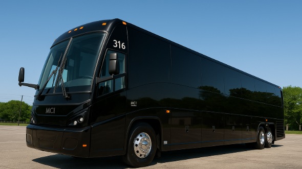 Exterior of Charter Bus Company Fort Lauderdale's 40 Passenger Charter Bus in Fort Lauderdale