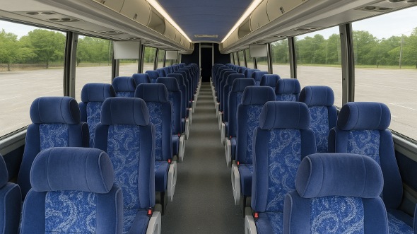 Interior of Charter Bus Company Fort Lauderdale's 40 Passenger Charter Bus in Fort Lauderdale