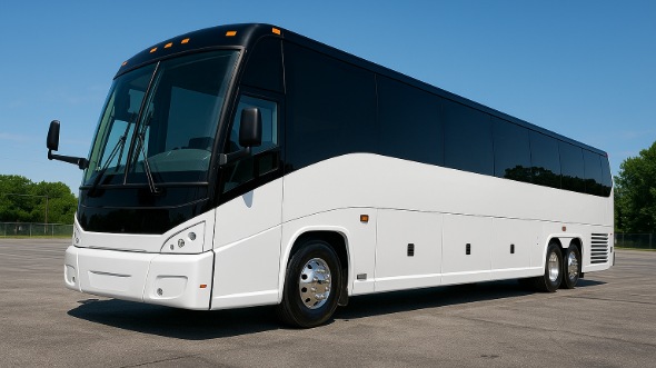 Exterior of Charter Bus Company Fort Lauderdale's 45 Passenger Charter Bus in Fort Lauderdale