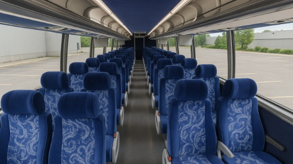 Interior of Charter Bus Company Fort Lauderdale's 45 Passenger Charter Bus in Fort Lauderdale