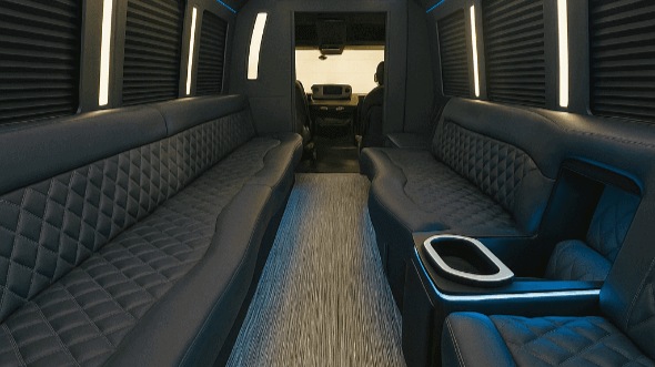 Interior of Charter Bus Company Hollywood's 50 Passenger Party Bus in Hollywood