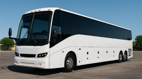 Exterior of Charter Bus Company Fort Lauderdale's 55 Passenger Charter Bus in Fort Lauderdale